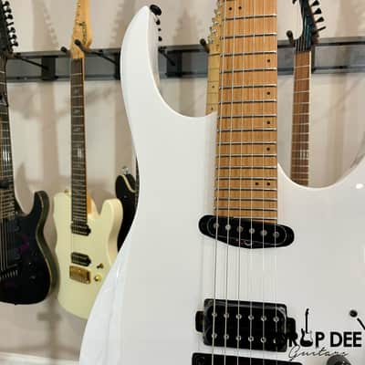 Balaguer Select Series Diablo Retro 27 FR Electric Guitar w/ Bag-Gloss Solid White image 5