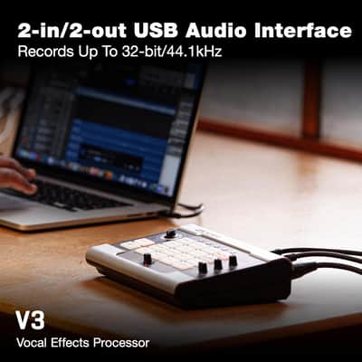 Zoom V3 Vocal Processor for Streaming & Live Performance with Harmony, Pitch Correction, Reverb & Delay, 16 Studio Effects, Battery Powered image 3