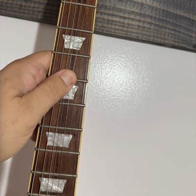 Vintage V100-AFD Reissued Paradise Series Single Cut 2010s - Flamed Amber image 6