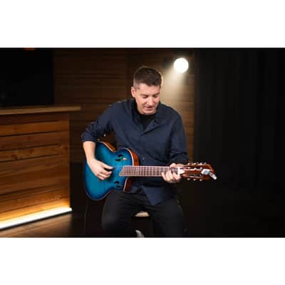 Ortega TourPlayer Series Thinline Crossover Electric Nylon Guitar w/Bag image 16
