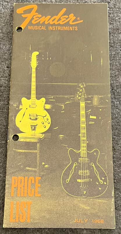 Fender Price List Pamphlet 1968 image 1