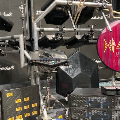 Simmons Rick Allen's Def Leppard, Hysteria Tour, Drum Set and Rack 1986-1987 - Black/Silver image 1