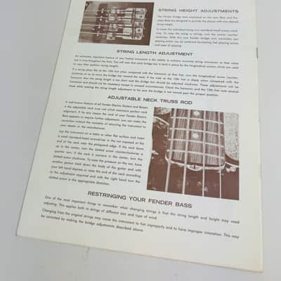 Fender Electric Basses Instruction Manual 1961 image 2