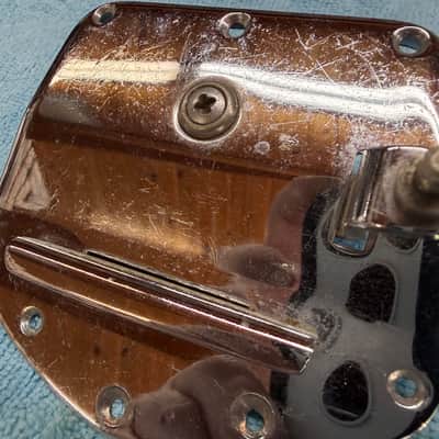 Univox Tremolo Tailpiece 60s-70s - Chrome Teisco Kawai Guyatone kawai image 5