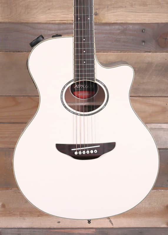 Yamaha APX600 Thinline Acoustic/Electric Guitar Vintage White w/ Gigbag "Good Condition" image 1