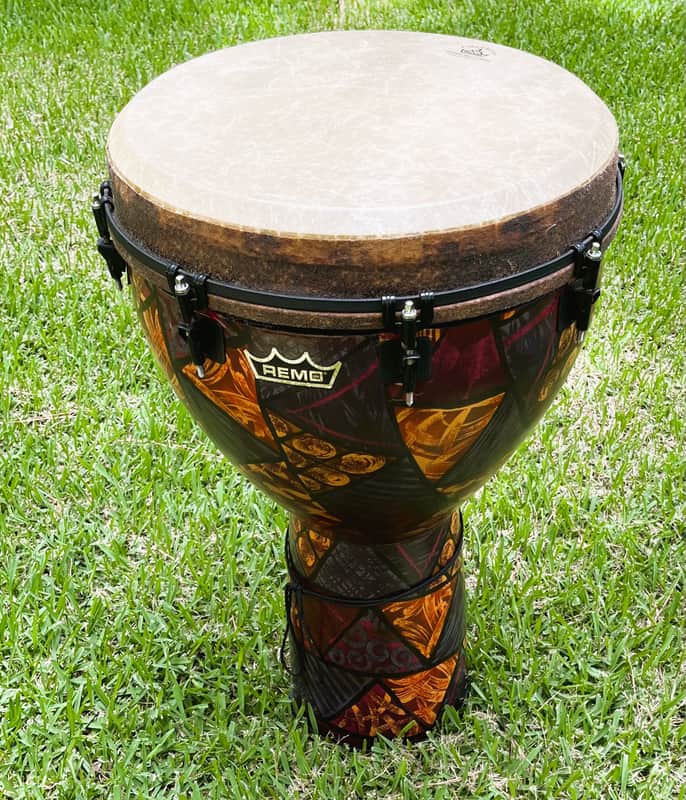 Remo  Mondo 2005 Djembe Drum 16" Key-tuned with Remo Padded bag image 1