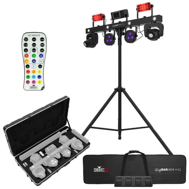 Chauvet DJ GigBAR Move + ILS RGBAW+UV DMX Effect Lighting System w Road Case image 1