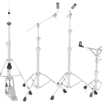 Pearl HWP930S 930 Series Single Braced 4pc Drum Hardware Pack 2020s - Chrome image 2