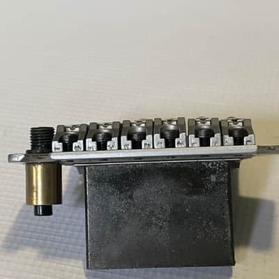 1990's Jackson Dinky Guitars JT-580LP Takeuchi Brushed Chrome Licensed Floyd Rose Tremolo Guitar Bridge Set image 10