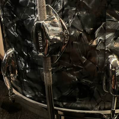 Vintage Pearl Black Diamond Pearl Finish 4pc Drum Set image 10