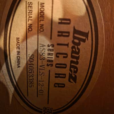Ibanez AS83-VLS Artcore Violin Sunburst image 6