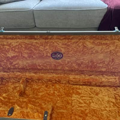 2004 G&G Fender USA Deluxe Stratocaster Telecaster 50th Anniversary Hardshell Guitar Case Orange Interior image 24