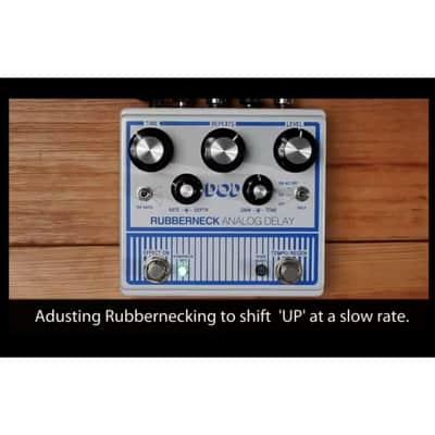 DigiTech DOD-RUBBERNECK Analog Delay Pedal with Double Concentric Knobs, Double Footswitches and Remote Footswitch Control (White) image 5