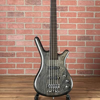 Warwick Pro Series Corvette Standard 5-string Electric Bass Guitar - Nirvana Black Transparent Satin image 1