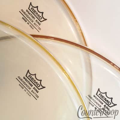 *Remo 3x 16" Floor Tom Drum Heads Clear Ambassador Batter Weather King USA* image 2