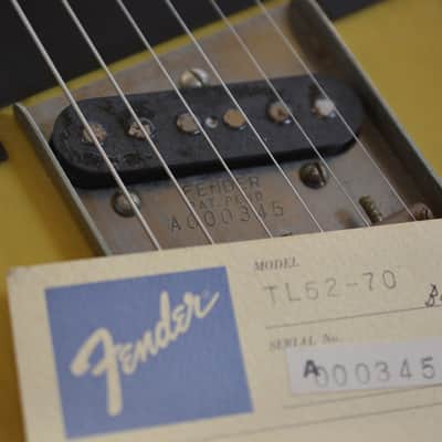 1985 Fender Japan TL52-70 Telecaster A000345 Ultra-Early A Serial Full Set MIJ image 2