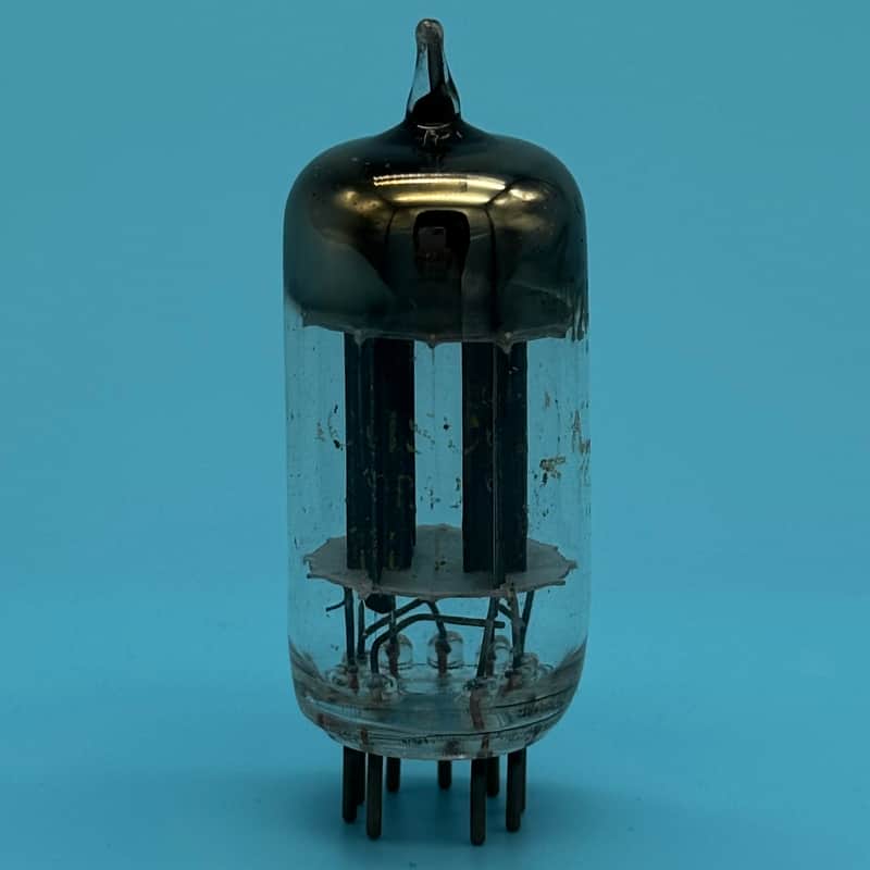 1950s Westinghouse 12AU7 ECC82 Vintage Black Plate D Getter Tube! T336 image 1