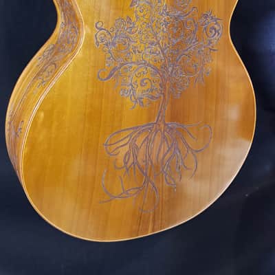 Blueberry Handmade Grand Concert Acoustic Guitar Tree of Life image 12