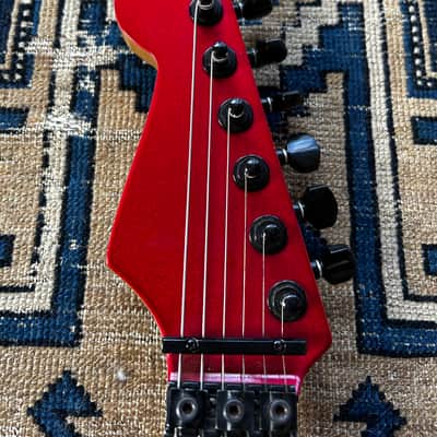 ESP 48th St Custom Shop Rare Reverse Headstock  Original Paperwork Super Strat 1986/1987 - Red image 7
