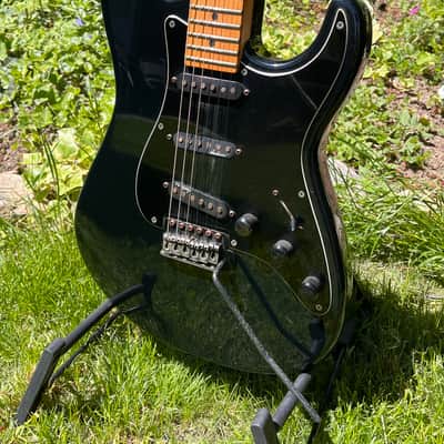 1987 MIJ Charvel by Jackson Model 1A SSS Maple Fretboard Gloss Black image 16