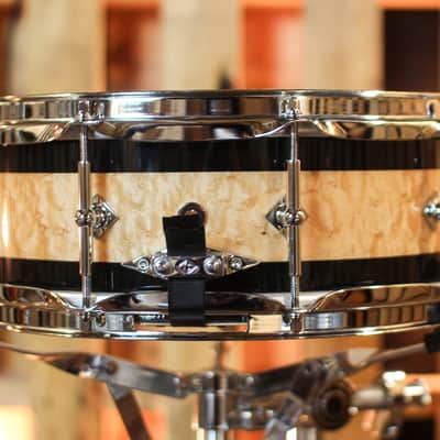 Craviotto 5x14 Private Reserve Birdseye Maple Black/Clear Lacquer Snare Drum image 3