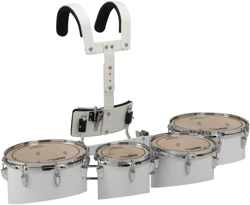 Sound Percussion Labs MTD8023XWH 8/10/12/13" Birch Marching Quads with Carrier image 1