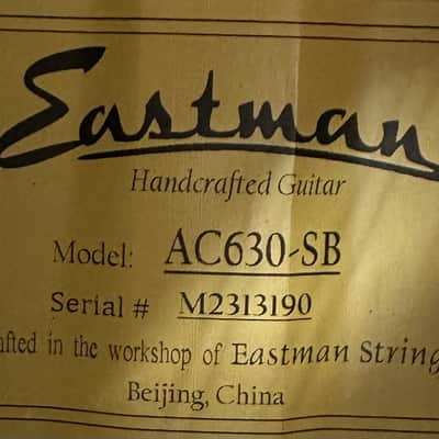 Eastman AC630-SB Jumbo Acoustic Guitar w/ Hard Case & Free Pro Setup image 14