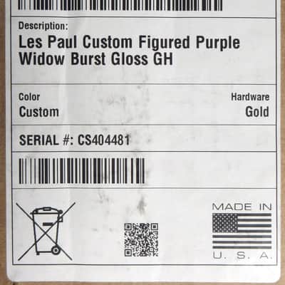 Gibson Ltd Ed Les Paul Custom Purple Widow image 20