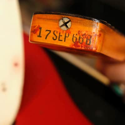 Fender Mustang Bass Guitar Torino Red Vintage 1966 Pre-Owned image 20