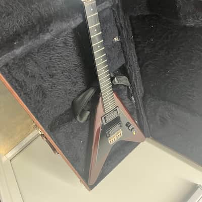 Kramer *Rare 1 of 25* Aluminum Neck V Guitar 80s Red Mahogany image 2