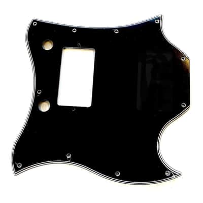 Pre-2017 Gibson SG Standard Batwing Single Pickup Pickguard 5 ply Wide Bevel Black/White Made In USA image 3
