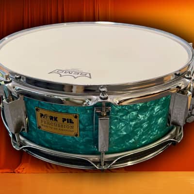 ๐๐ฅPork Pie 4.5"x13" 8-lug Snare, Emerald Pearl (1998) image 7