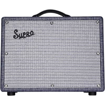 Supro 1970RK Keeley Custom 25W Tube Guitar Combo Amplifier Regular Blue image 1