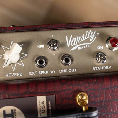 Magnatone Varsity Reverb Point-To-Point 15W 1x12” Combo Amp – Cathedral Burgundy image 4