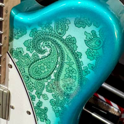 Oopeg Guitars Japan Supreme Colection Trailbreaker Mark I Lefty "Old Garage Stock"  NAMM Show 2026  Green Paisley image 15