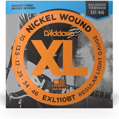 D'Addario EXL110BT Nickel Wound Electric Guitar Strings, Balanced Tension, Regular Light, 10-46 image 2