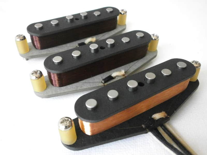 Stratocaster Pickups SET Hand Wound DAVID GILMOUR Black Strat Clones 1976-79 Q pickups Pink Floyd Guitar The Edge U2 image 1