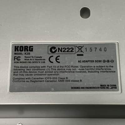 Korg K25 25-Key USB MIDI Studio Controller 2000s - White TGHM image 8
