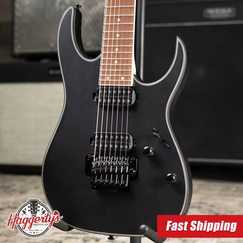 Ibanez RG7420EX 7-String Electric Guitar - Black Flat image 1