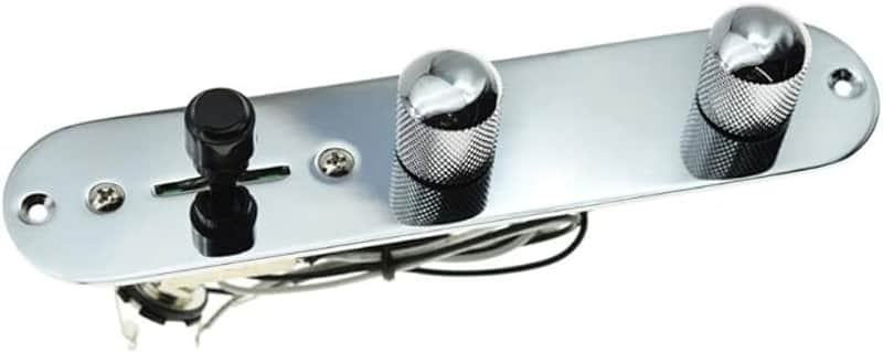 Fully Loaded Control Plate Pre-Wired 3-Way Control Plate with Wiring Harness for Tele/Telecaster Chrome image 1