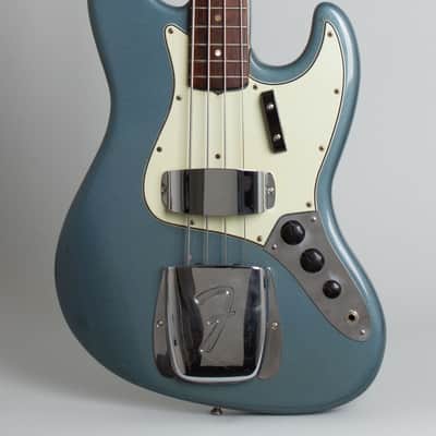 Fender  Jazz Bass Solid Body Electric Bass Guitar (1964/5), ser. #L24522, molded black plastic hard shell case. image 3