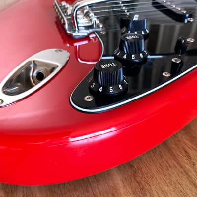 Rare Vintage 1993 MIJ Fender Squier Stratocaster Candy Apple Red Guitar! image 2