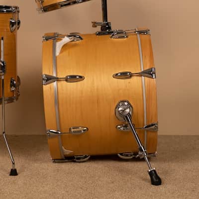 1990s Slingland Artist Custom Natural Maple Drum Set 14x20 8x12 14x14 and 5x14 image 8