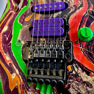 Ibanez JEM77-PMC 1991 Purple Multi Color – Near Mint - ATD Swirl image 12