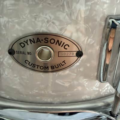 Rogers DynaSonic No. 36 Re-Issue White Marine Pearl Beavertail Snare Drum 2024 image 5