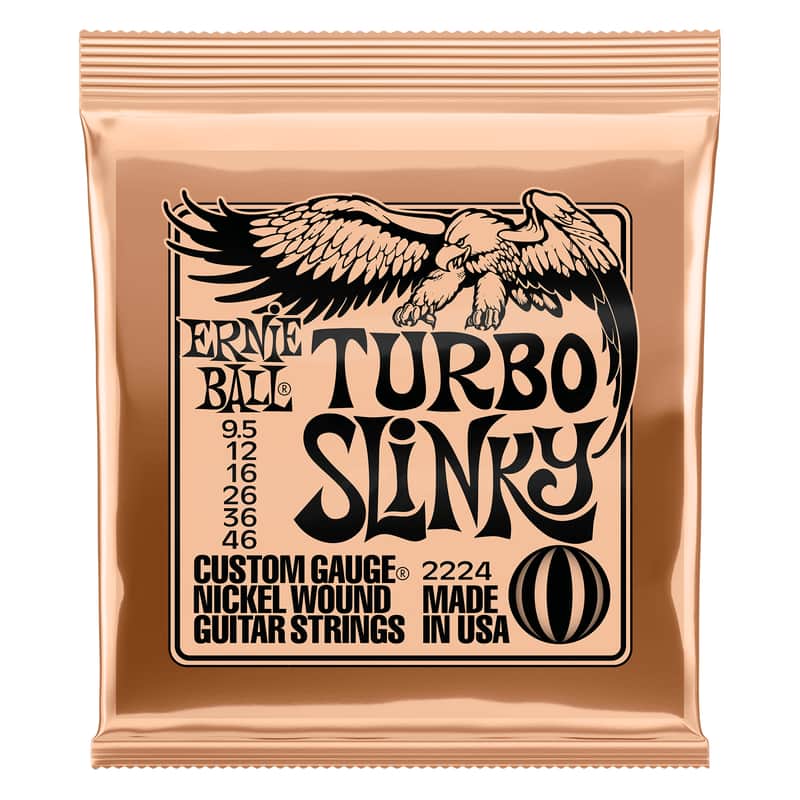 Ernie Ball Turbo Slinky Nickel Wound Electric Guitar Strings 9.5-46 Gauge image 1