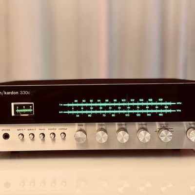 🎶✨ Harman Kardon 330c Vintage AM/FM Stereo Receiver — Serviced/Cleaned, LED, Twin Power, Fully Tested/Working image 1