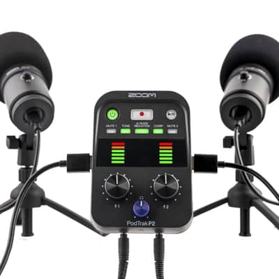 PodTrak P2 Podcast Recorder with 2 USB Mic Inputs, 2 Headphone Outputs, AI Noise Reduction, Tone & COMP Effects, Remote Guest Recording, SD Cards up to 1TB, Battery Powered, & USB-C Powered image 6