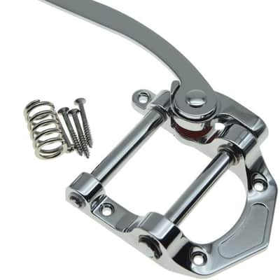 Guitar Vibrato Tailpiece Tremolo Bridge Flat Top Body Tremolo Vibrato Bridge Fits for Electric Guitars Chrome image 1