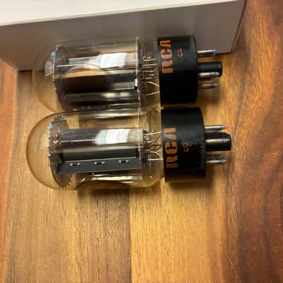 NOS date code and tight current matched pair 1969 RCA 6L6GC black plate tubes image 4